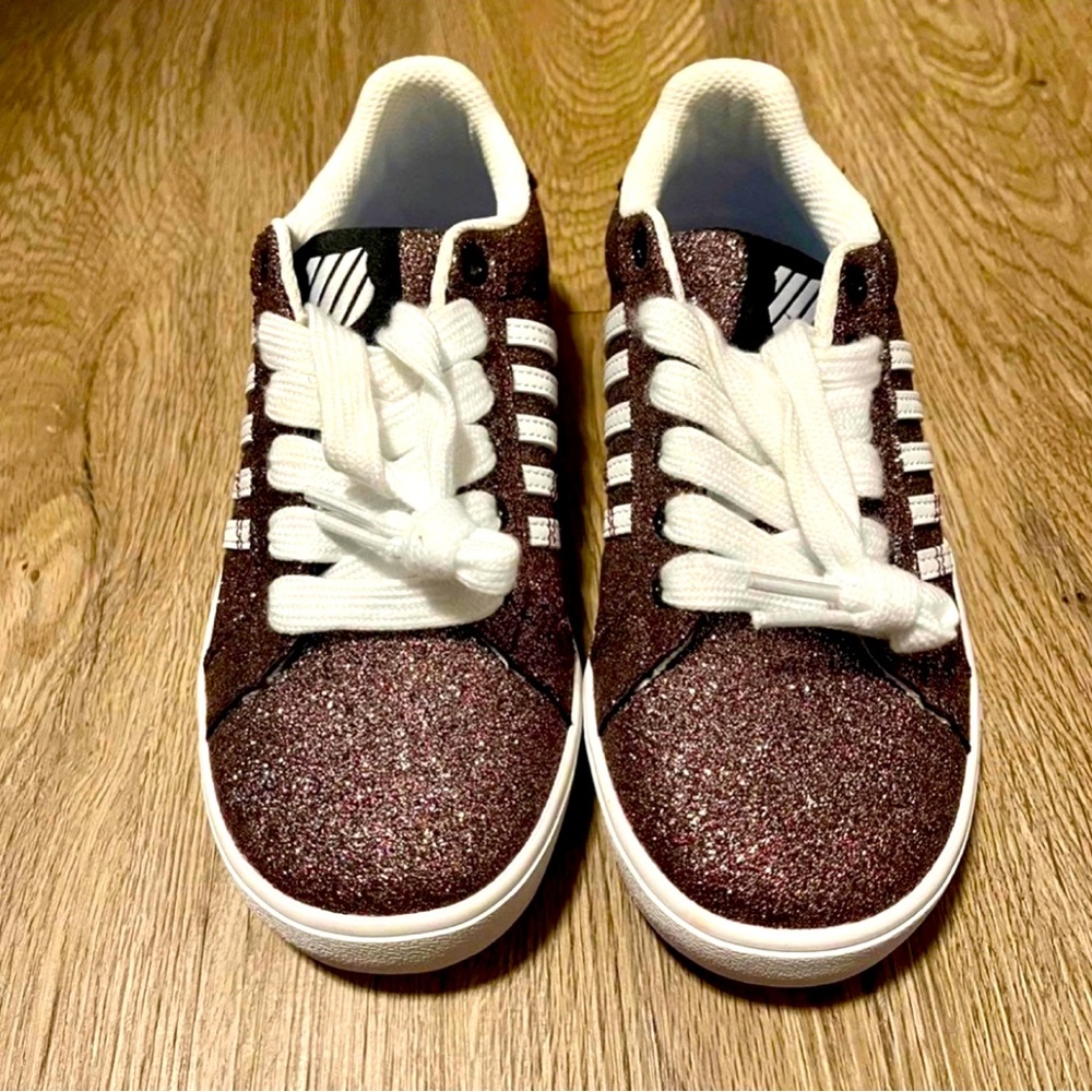 K-SWISS Girls 2 Classic Bronze Sparkle Sneakers